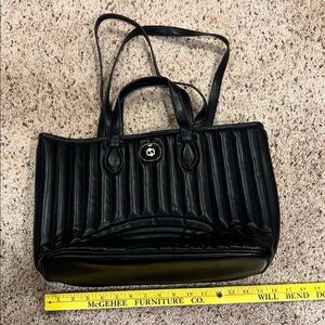 No Boundaries Black Quilted Tote Bag